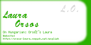 laura orsos business card